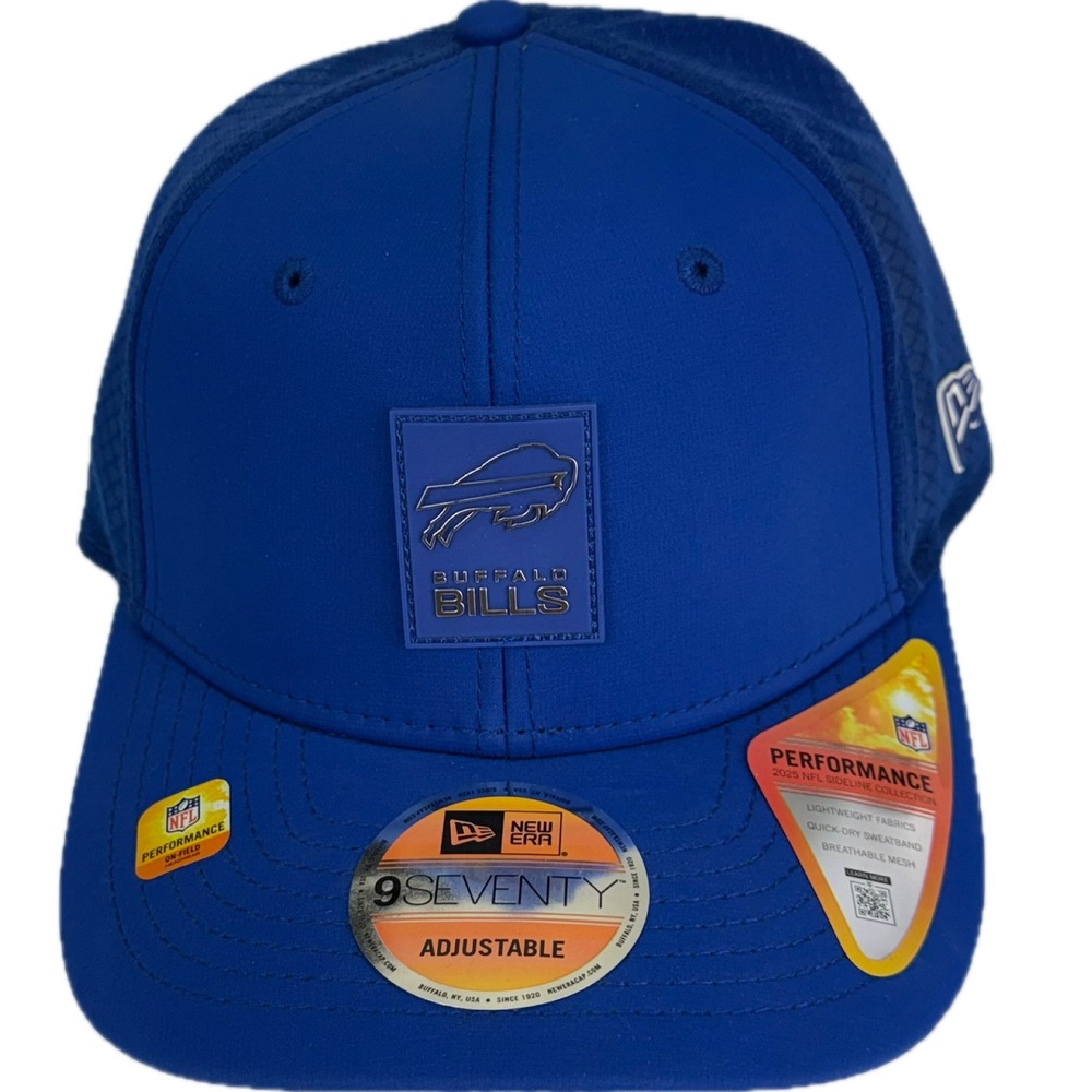 New Era 9SEVENTY‎ Hat Mens OSFM Blue Buffalo Bills 2025 NFL Sideline Performance